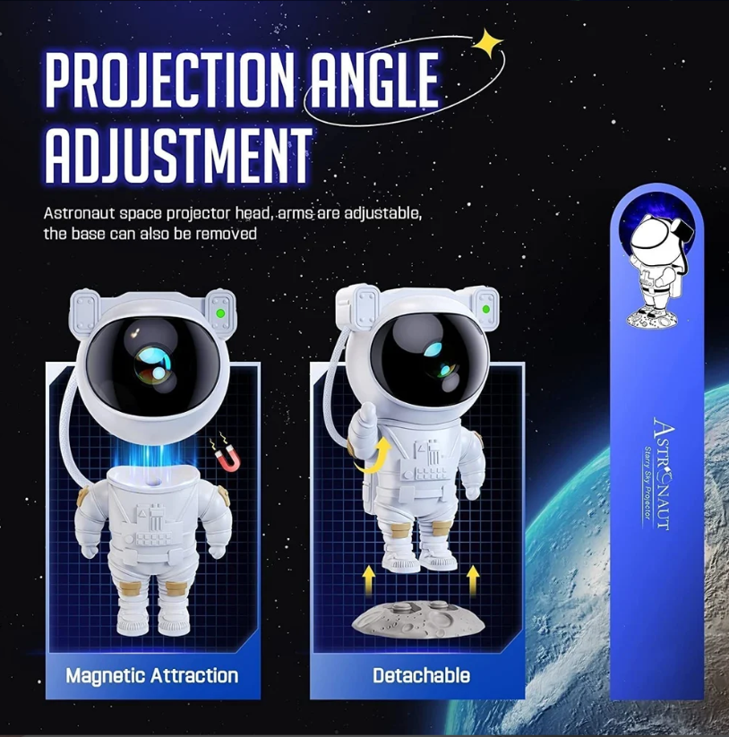 Astronaut Galaxy Projector – Starry Sky Nebula Night Light