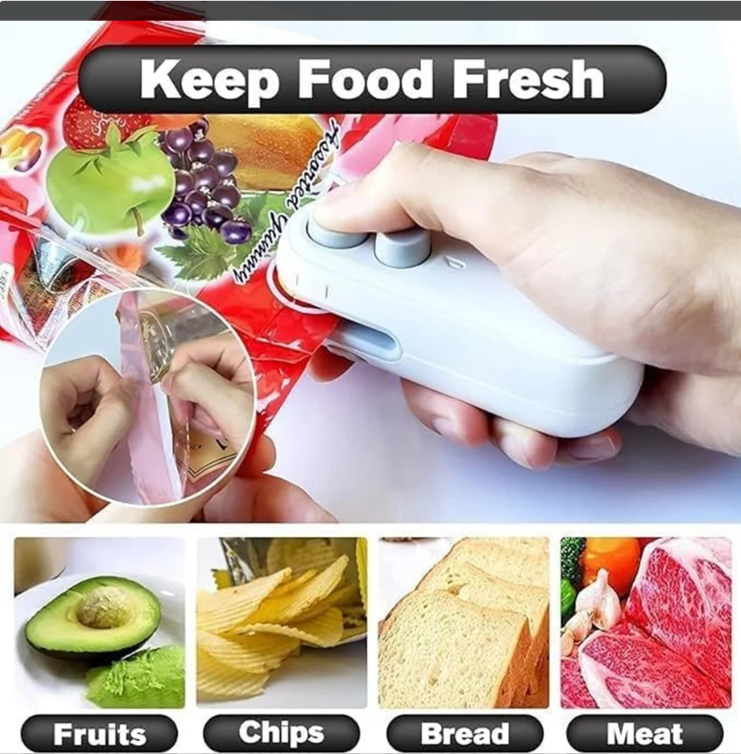 Portable Mini Heat Sealing Machine – Keep Snacks Fresh & Airtight