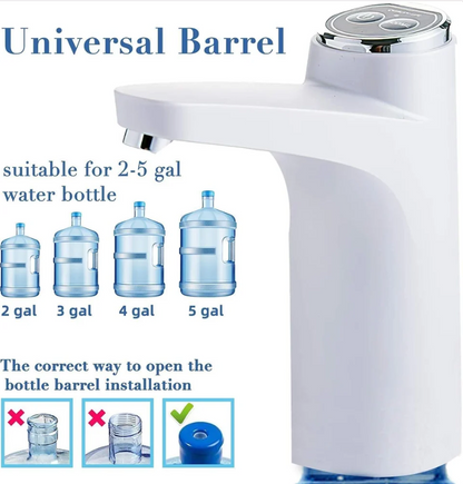 USB Rechargeable Water Dispenser Pump – One-Touch Drinking Water Solution