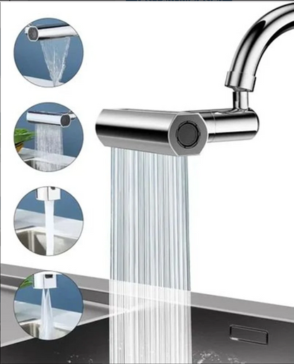 3-Mode Kitchen Faucet Sprayer – 360° Rotating Water Saving Tap Attachment