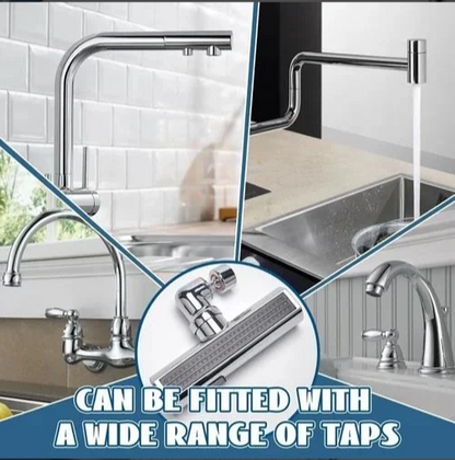 3-Mode Kitchen Faucet Sprayer – 360° Rotating Water Saving Tap Attachment