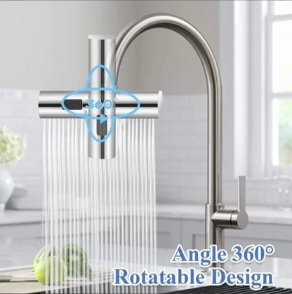 3-Mode Kitchen Faucet Sprayer – 360° Rotating Water Saving Tap Attachment