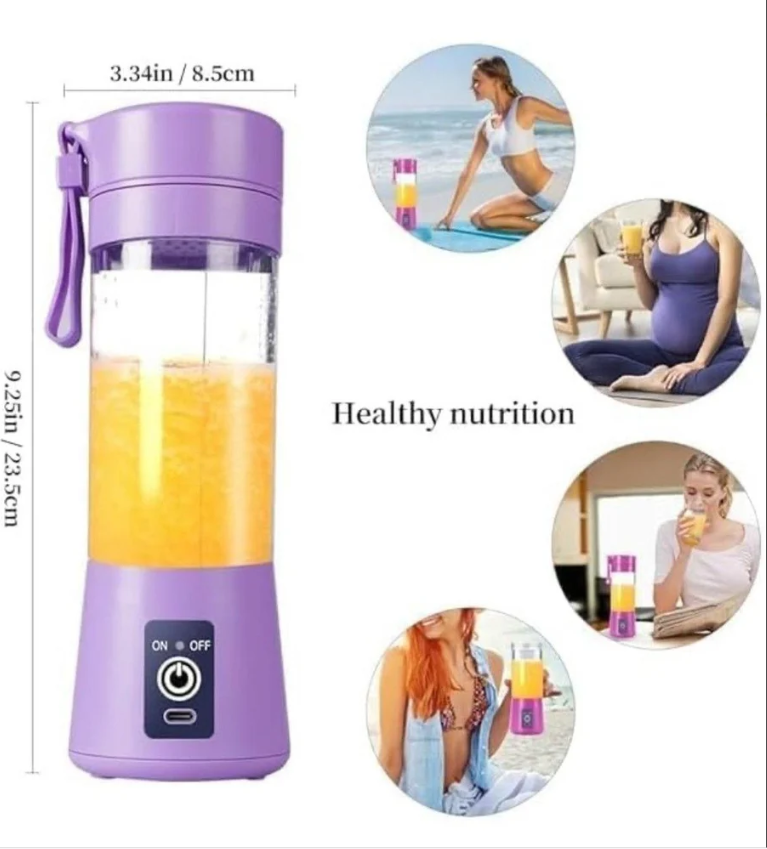 Portable USB Rechargeable Fruit Juicer Blender – Fresh Juice Anytime, Anywhere