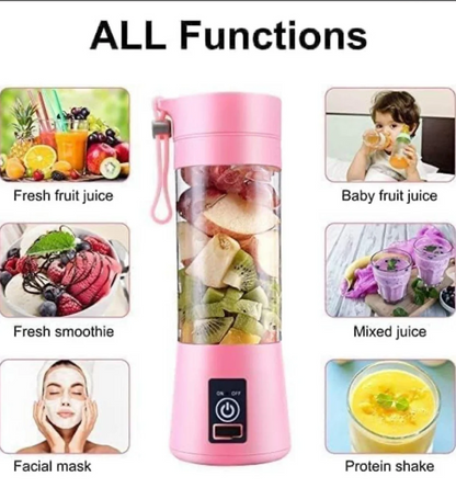 Portable USB Rechargeable Fruit Juicer Blender – Fresh Juice Anytime, Anywhere