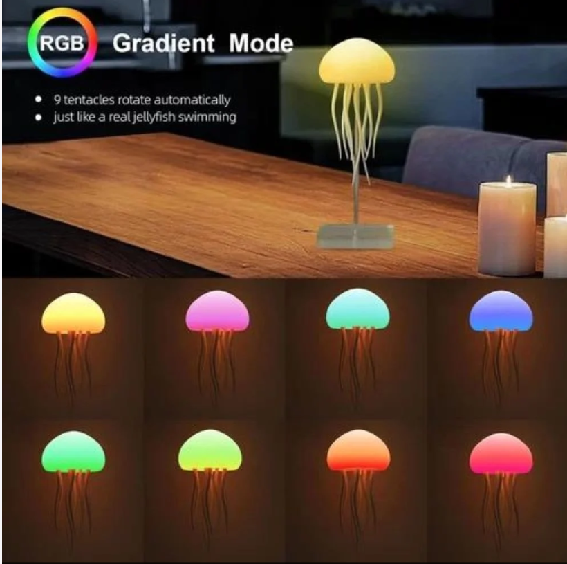 RGB Floating Jellyfish Lamp – Mesmerizing Ambient Night Light