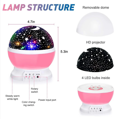 Round Star Master Lamp – Dreamy Starry Sky Night Light Projector