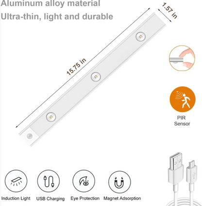 Rechargeable LED Under Cabinet Light – Motion Sensor Wireless Night Light