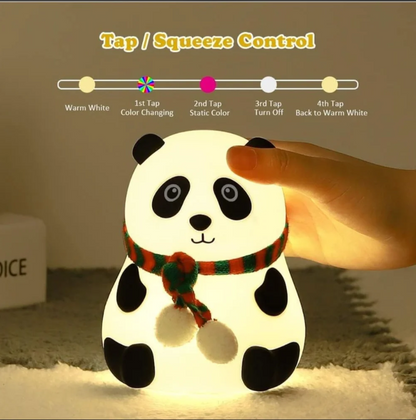 Cute Silicone Panda Night Lamp – Soft Touch Rechargeable LED Light