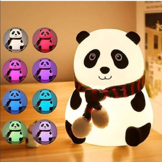 Cute Silicone Panda Night Lamp – Soft Touch Rechargeable LED Light