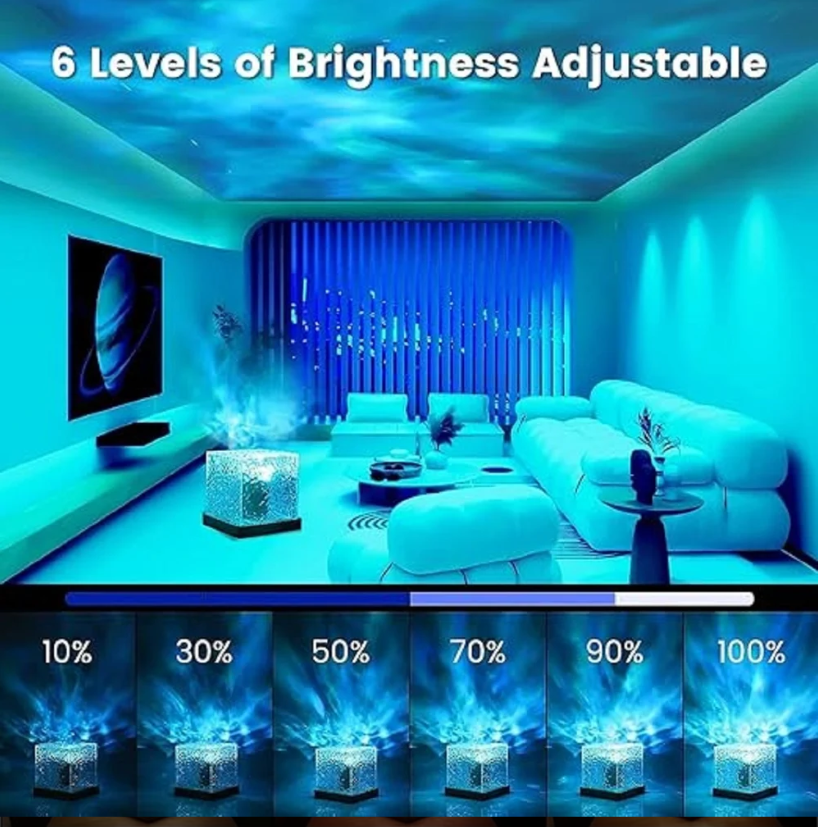 Ocean Wave Projector Night Lamp – Relaxing Ambient LED Room Light