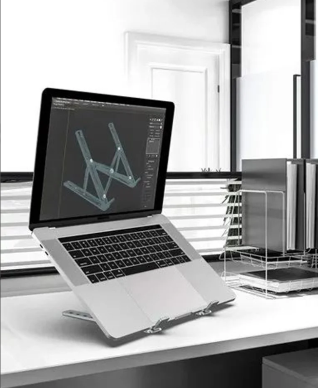 Premium Aluminium Laptop Stand – Foldable, Adjustable & Ergonomic Design