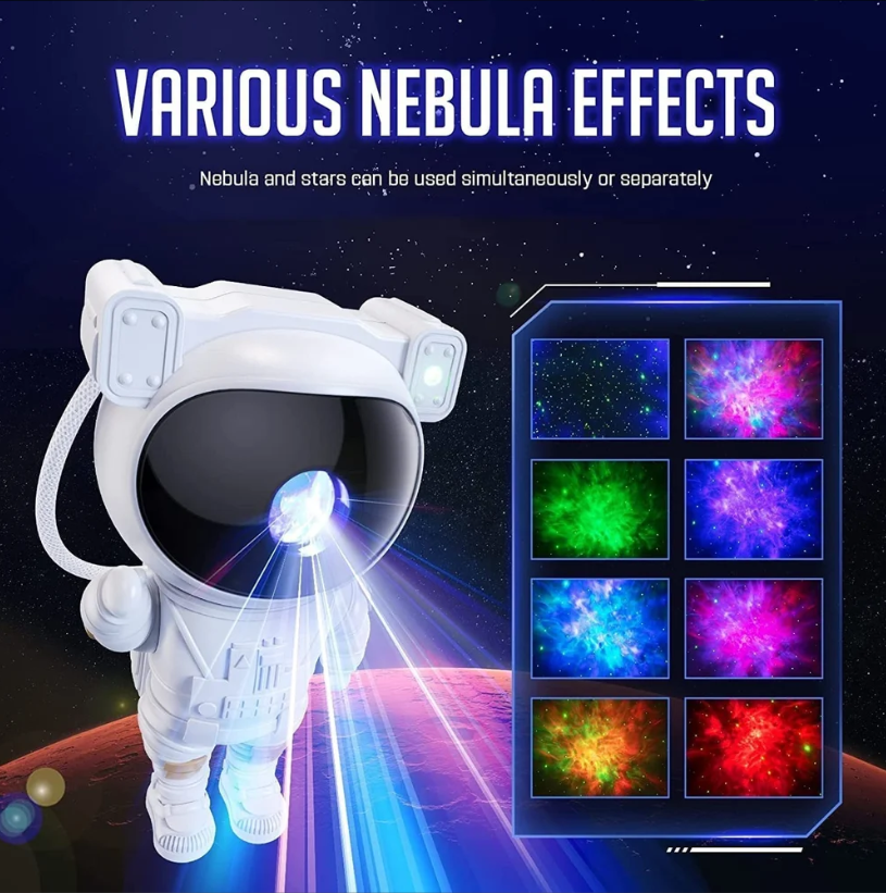 Astronaut Galaxy Projector – Starry Sky Nebula Night Light