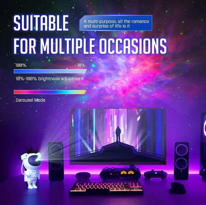 Astronaut Galaxy Projector – Starry Sky Nebula Night Light