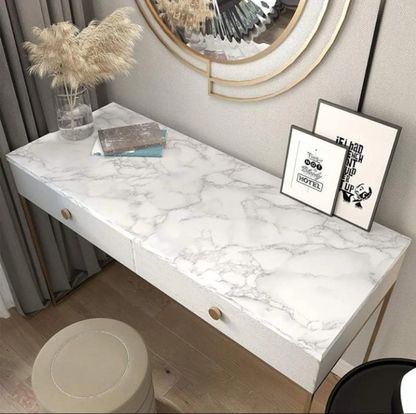 Self-Adhesive White Marble Wallpaper – Peel & Stick Waterproof Wall Covering