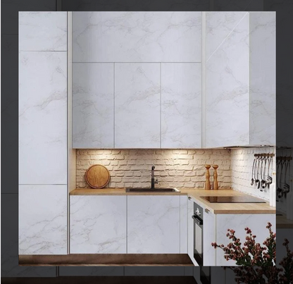 Self-Adhesive White Marble Wallpaper – Peel & Stick Waterproof Wall Covering