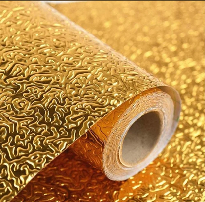 Luxury Gold Wallpaper – Self-Adhesive Peel & Stick Decorative Wall Covering