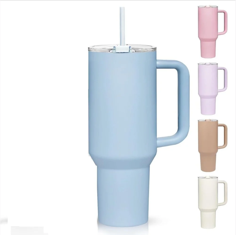 1200ML Insulated Tumbler with Straw – Large Capacity Travel Mug