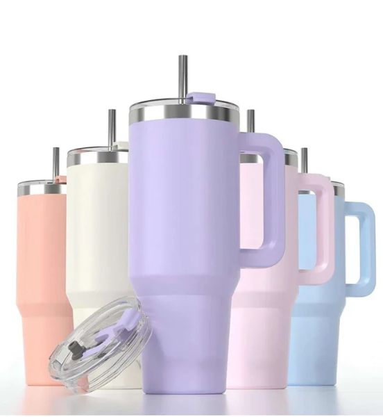 1200ML Insulated Tumbler with Straw – Large Capacity Travel Mug