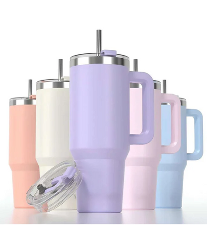 1200ML Insulated Tumbler with Straw – Large Capacity Travel Mug