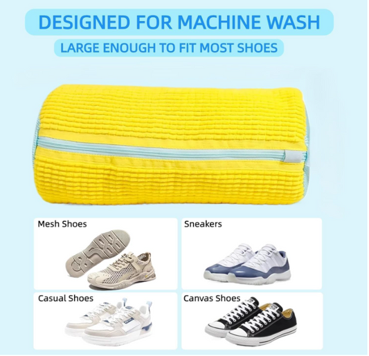 Reusable Shoe Washing Machine Laundry Bag – Protective Mesh Shoe Cleaner Bag