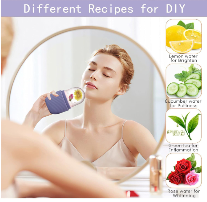 Ice Roller for Face – Cooling Facial Massager for Puffy Eyes & Glowing Skin