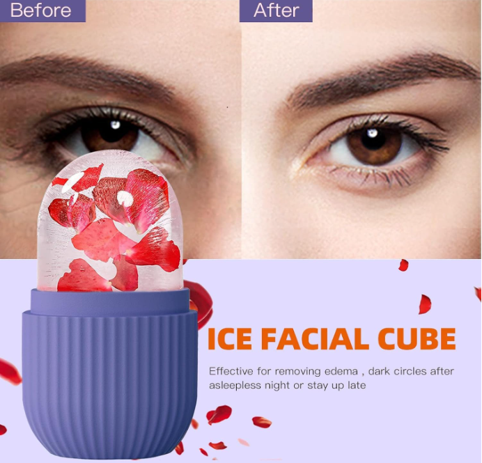 Ice Roller for Face – Cooling Facial Massager for Puffy Eyes & Glowing Skin