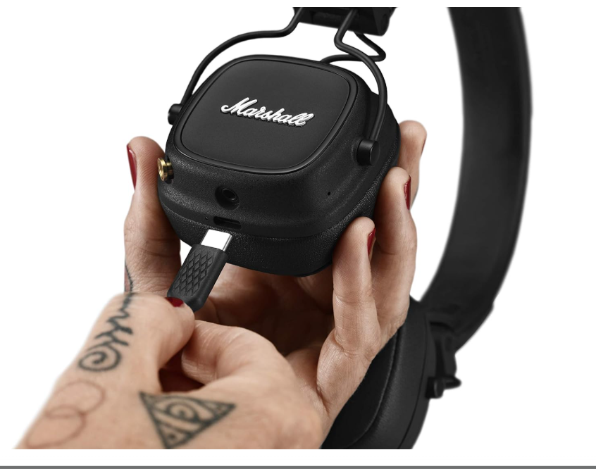 Marshall Major IV Wireless Bluetooth Headphones – Premium Sound & Long Battery Life