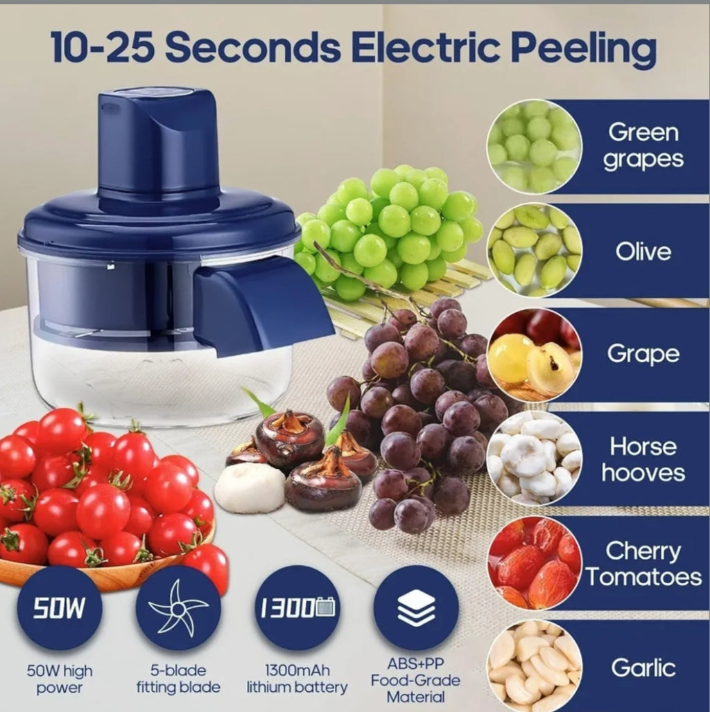 Automatic Vegetable & Fruit Peeler – Rechargeable Electric Kitchen Peeler