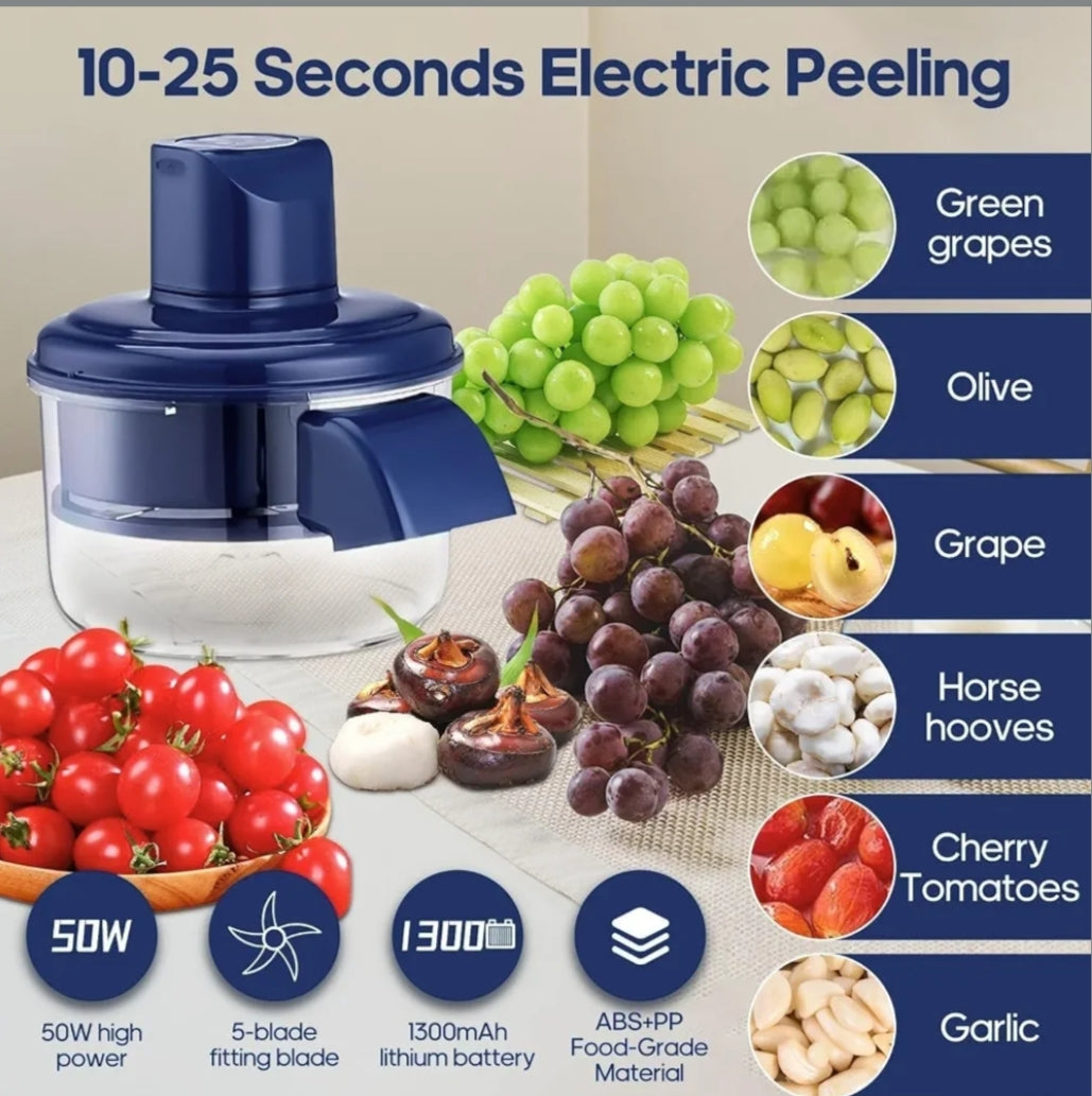 Automatic Vegetable & Fruit Peeler – Rechargeable Electric Kitchen Peeler